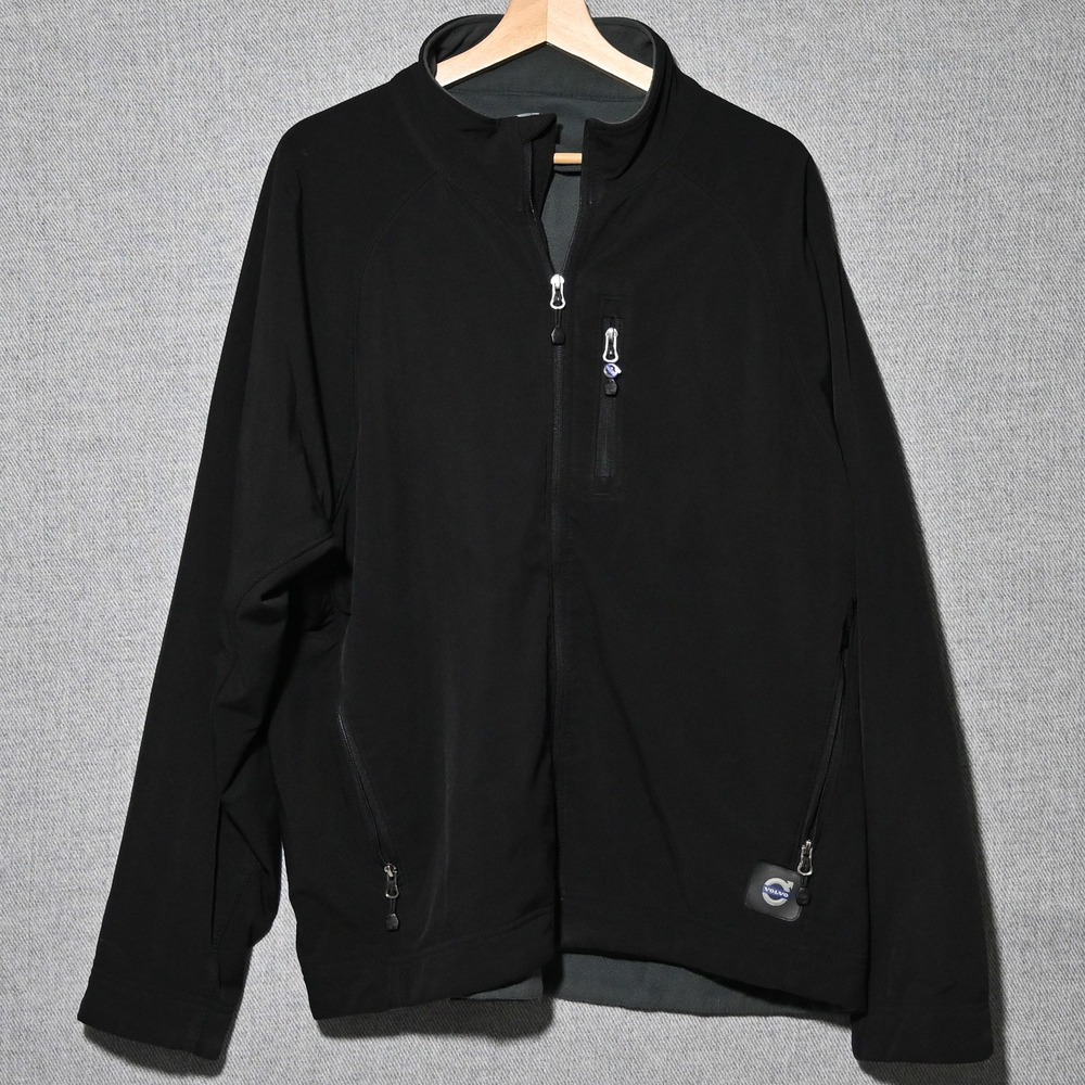 Volvo Softshell Jacket Mens Full Zip Mesh Lined Pocket XL Black